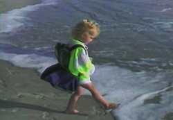 Lana at the beach, circa 1986